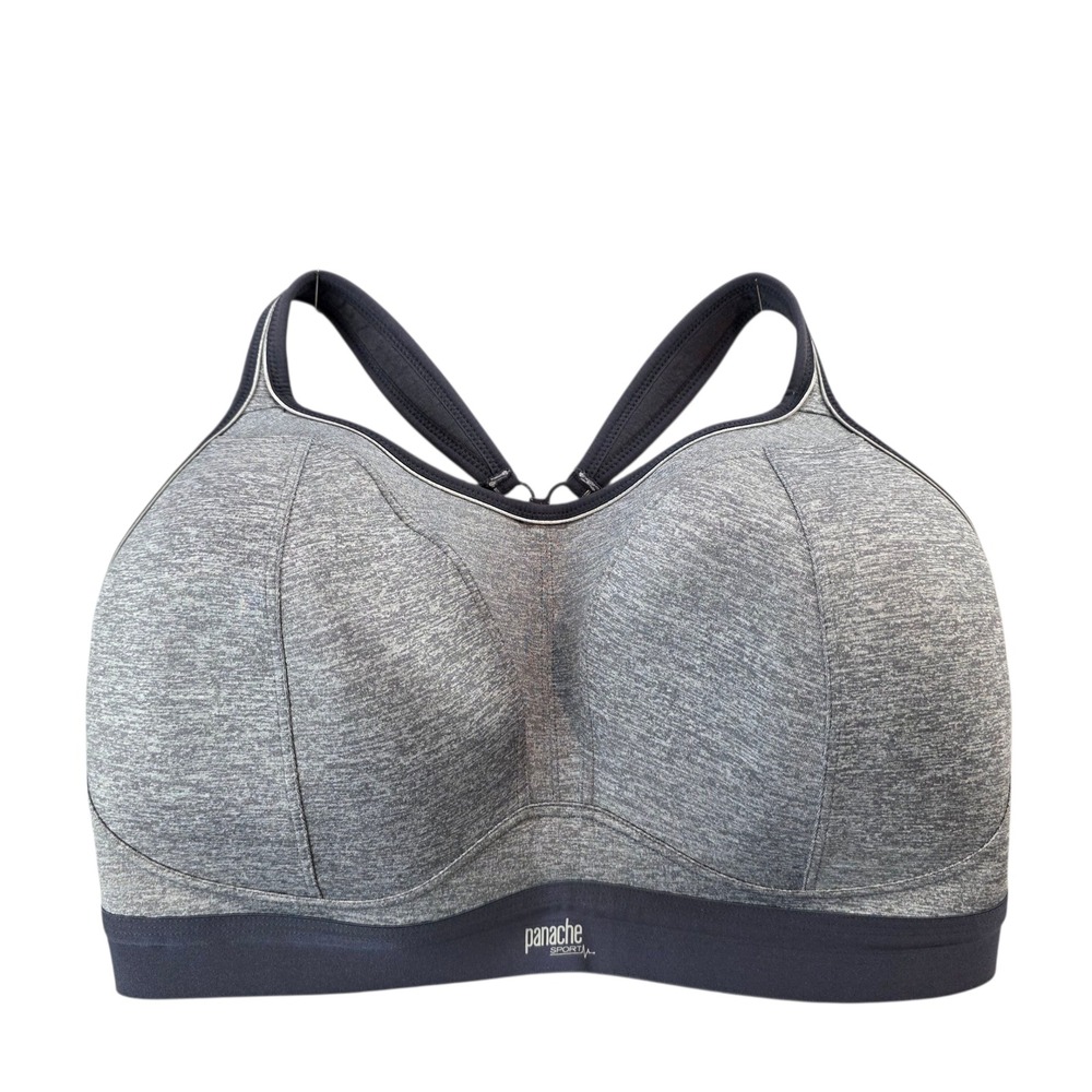 Panache Gray & Black High-Impact Sports Bra